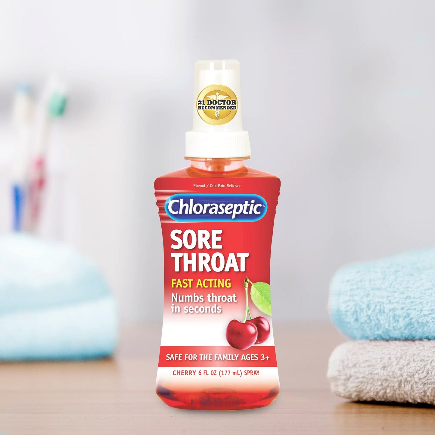 Chloraseptic® Phenol Sore Throat Relief, 6-ounce Spray Bottle 37811201103