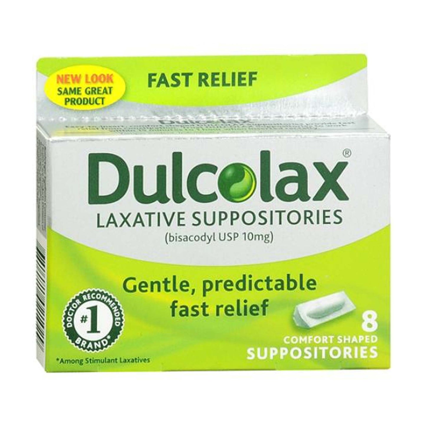Laxative Dulcolax® Suppository 8 per Box 10 mg Strength Bisacodyl USP - 81421002102