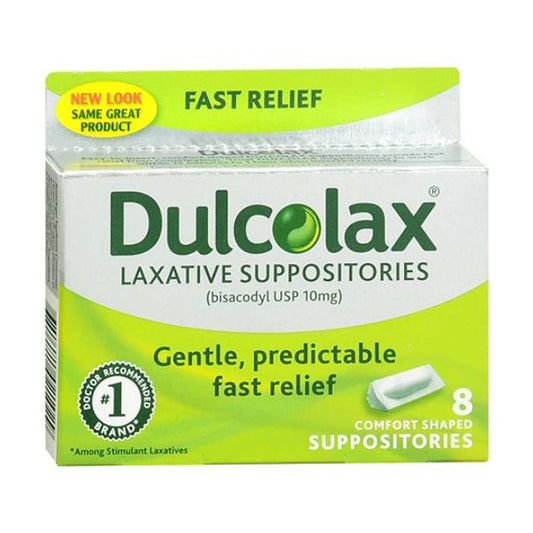 Laxative Dulcolax® Suppository 8 per Box 10 mg Strength Bisacodyl USP - 81421002102