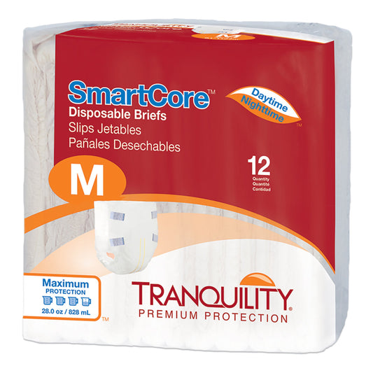 Unisex Adult Incontinence Brief Tranquility SmartCore™ Medium Disposable Heavy Absorbency - 2312