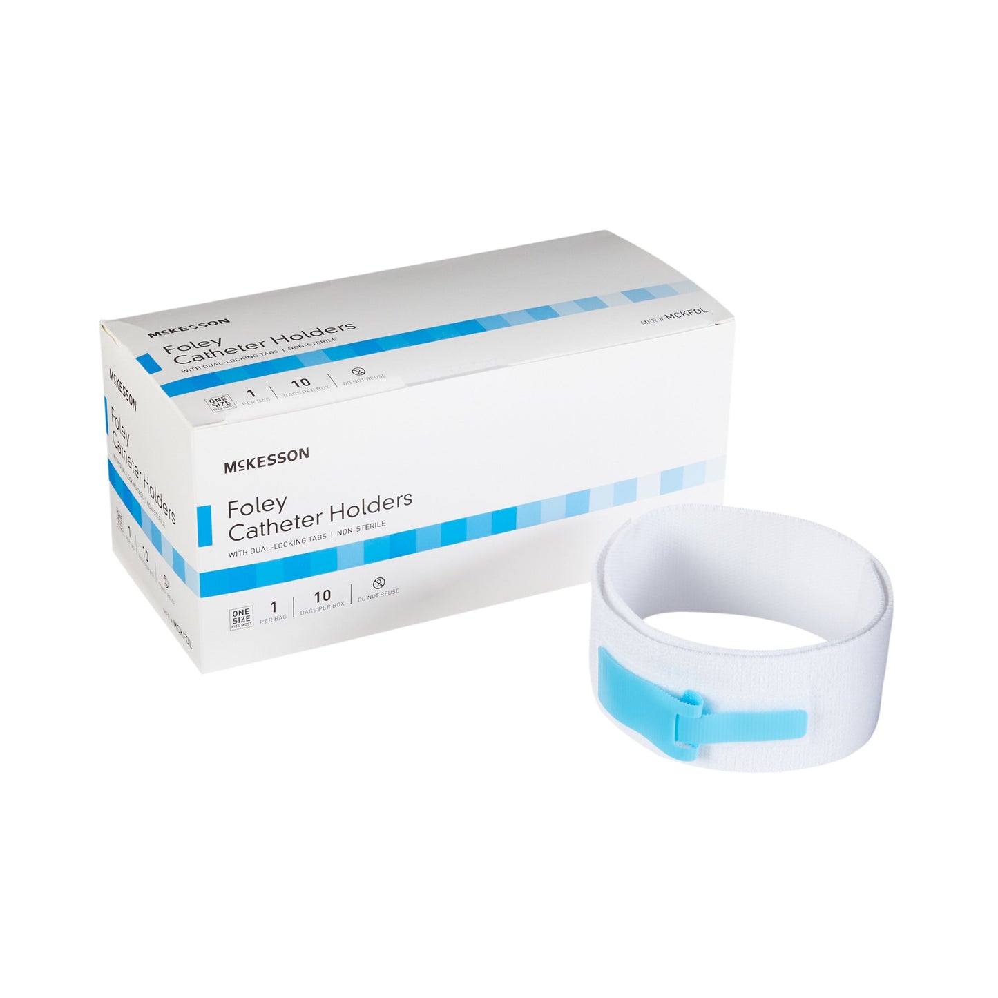 Leg Strap McKesson 2 X 24 Inch Length, Dual-Locking Tabs, Stretch Material, Hook and Loop Closure, Nonsterile - MCKFOL