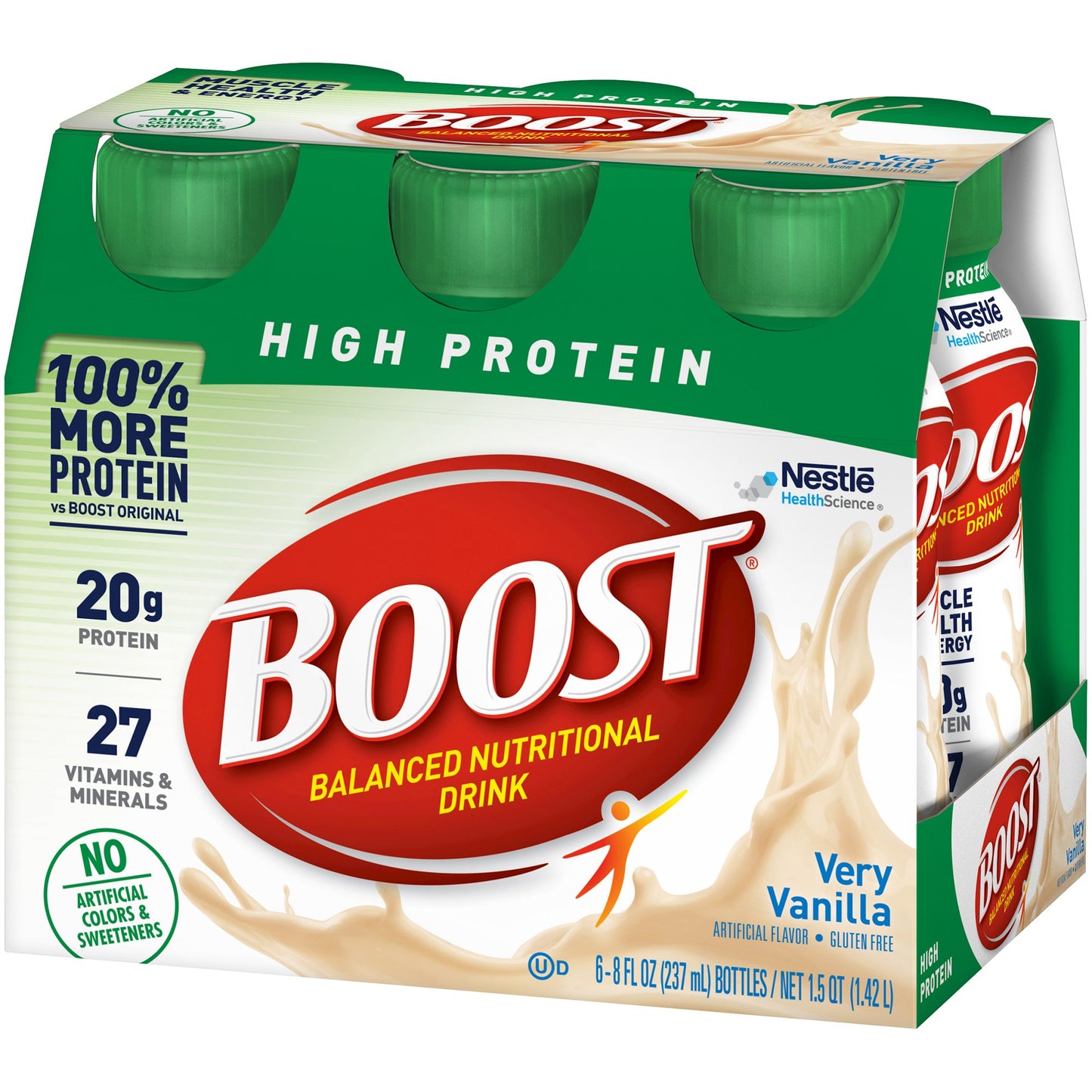 Boost® High Protein Vanilla Complete Nutritional Drink, 8 oz. Bottle 00041679941362