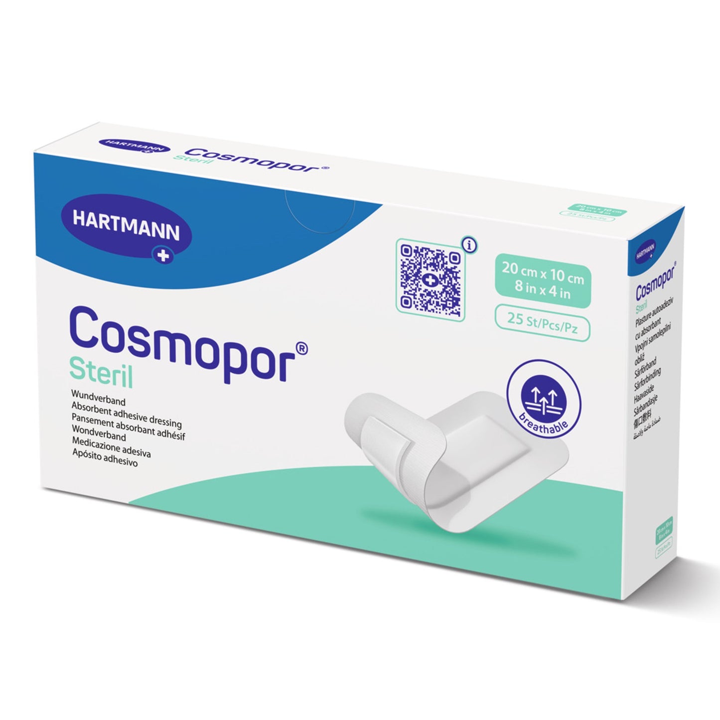 Cosmopor® Adhesive Dressing, 4 x 8 Inch 900812