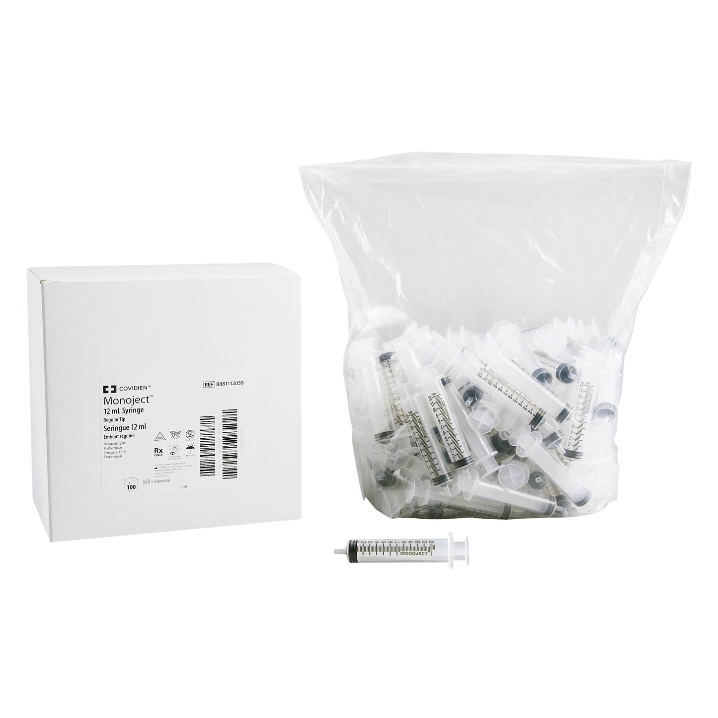 General Purpose Syringe Monoject™ 12 mL Luer Slip Tip Without Safety - 8881112059