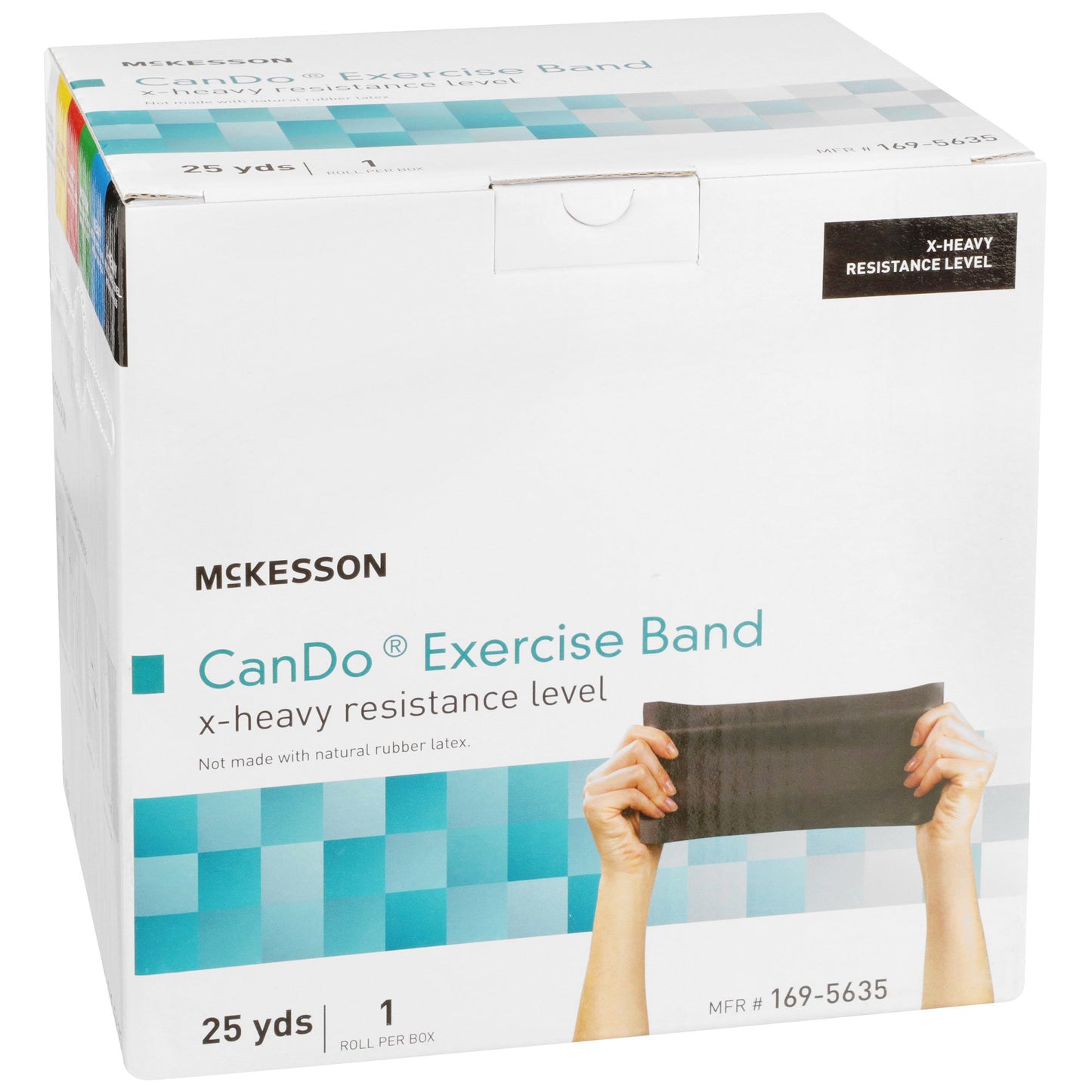 McKesson Exercise Resistance Band, Black, 5" x 25 Yard, Extra-Heavy Resistance 169-5635