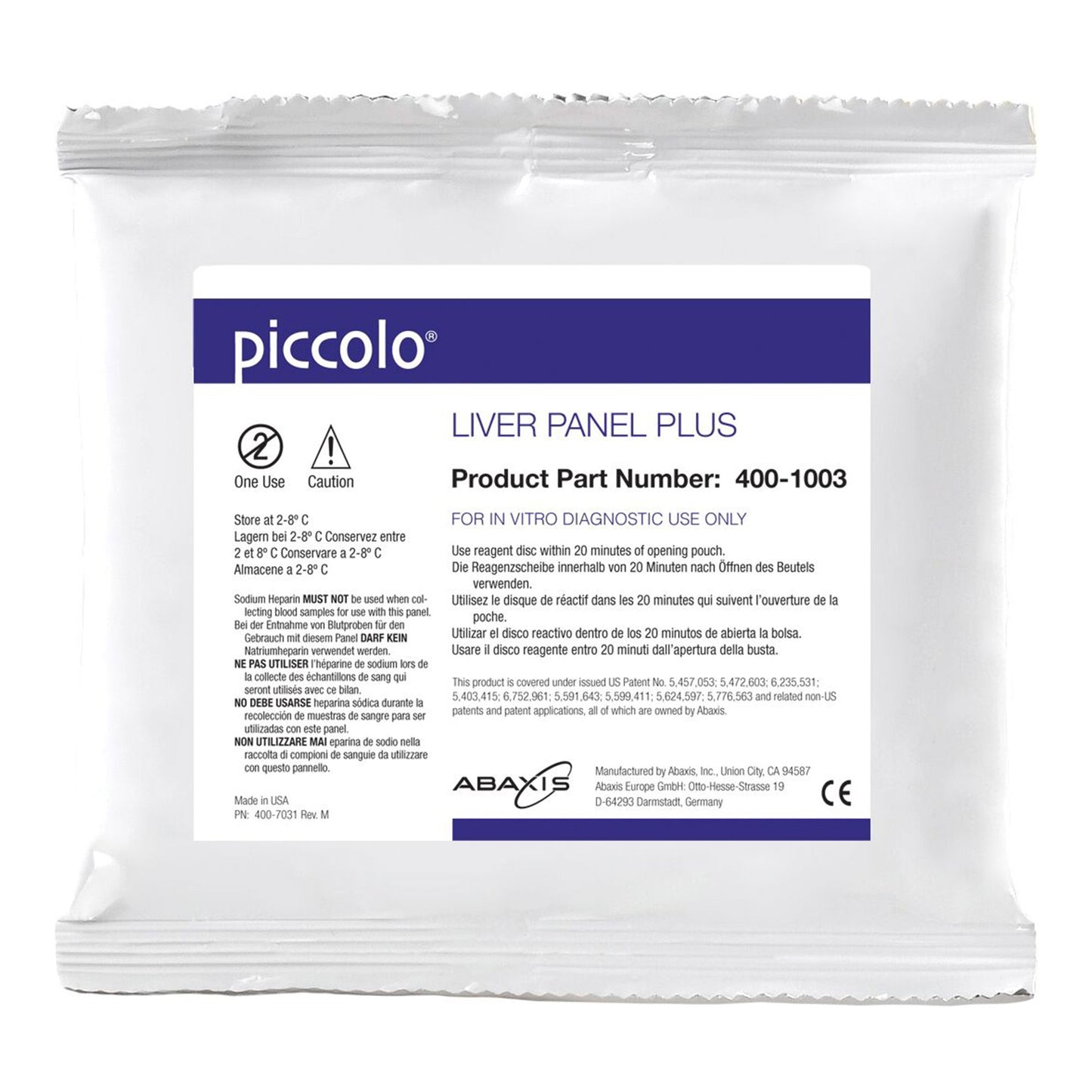 Piccolo® Reagent, Hepatic Function Panel 07P0210