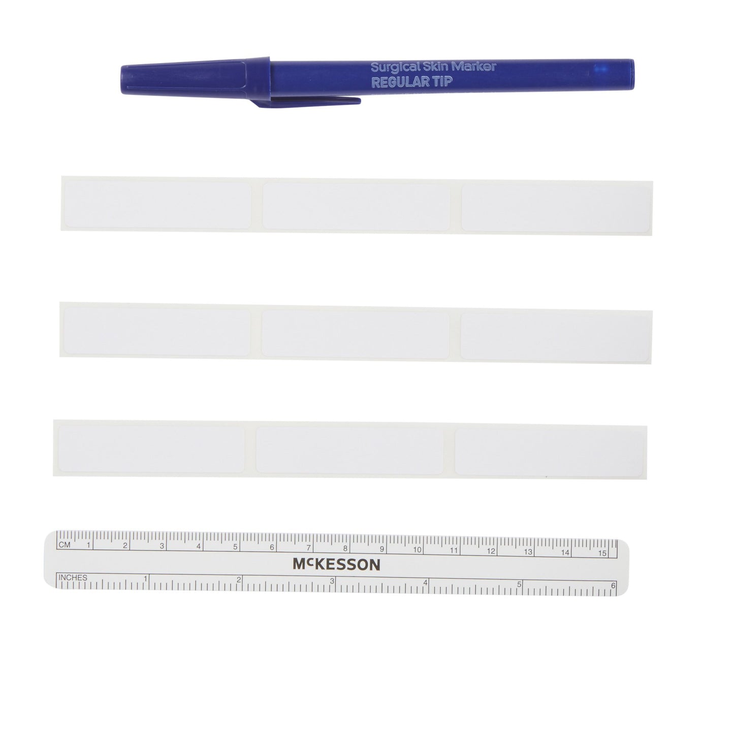 Skin Marker with Ruler and Labels McKesson Prep-Resistant Gentian Violet Ink Sterile Full Size Regular Tip - 19-0752