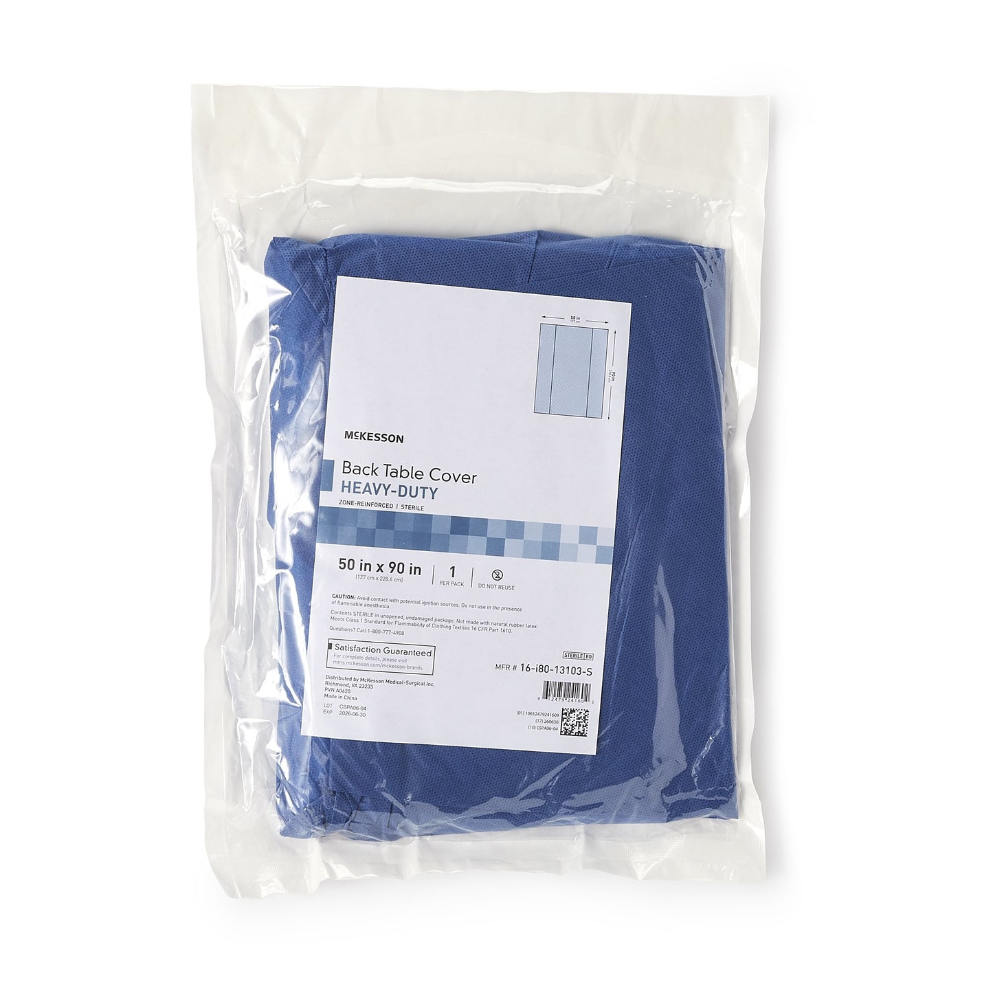 Table Drape McKesson 50 X 90 Inch For Back Table - 16-I80-13103-S