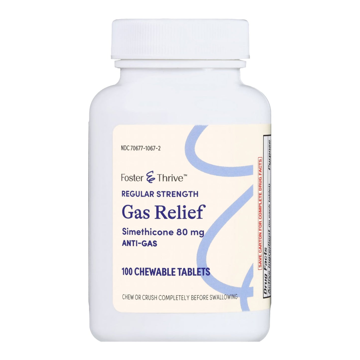 Foster & Thrive™ Gas Relief 80 mg Simethicone Chewable Tablets, Mint Flavor 70677106702