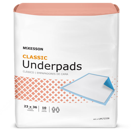 McKesson Classic Plus Light Absorbency Underpads, 23 x 36 Inch UPLT2336
