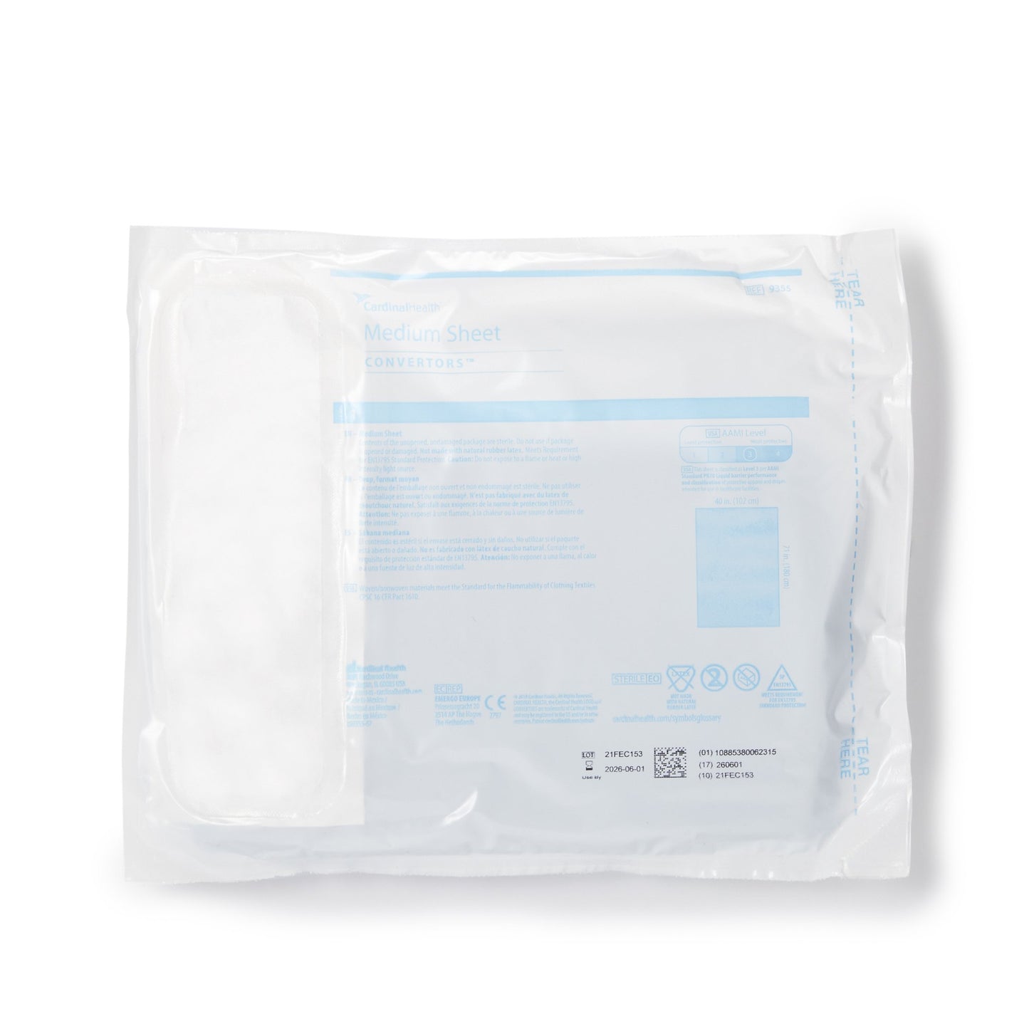 Cardinal Health™ Sterile Medium General Purpose Drape, 40 x 71 Inch 9355