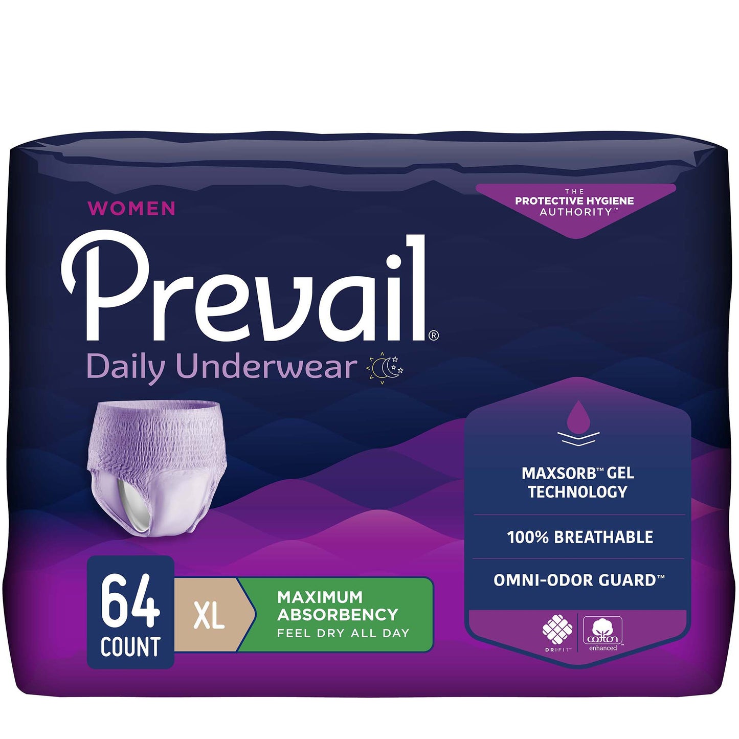 Prevail® Daily Absorbent Underwear, X-Large, Lavender | PWC-514/1 Medsitis.com_Medsitis_Medical_Supply_2