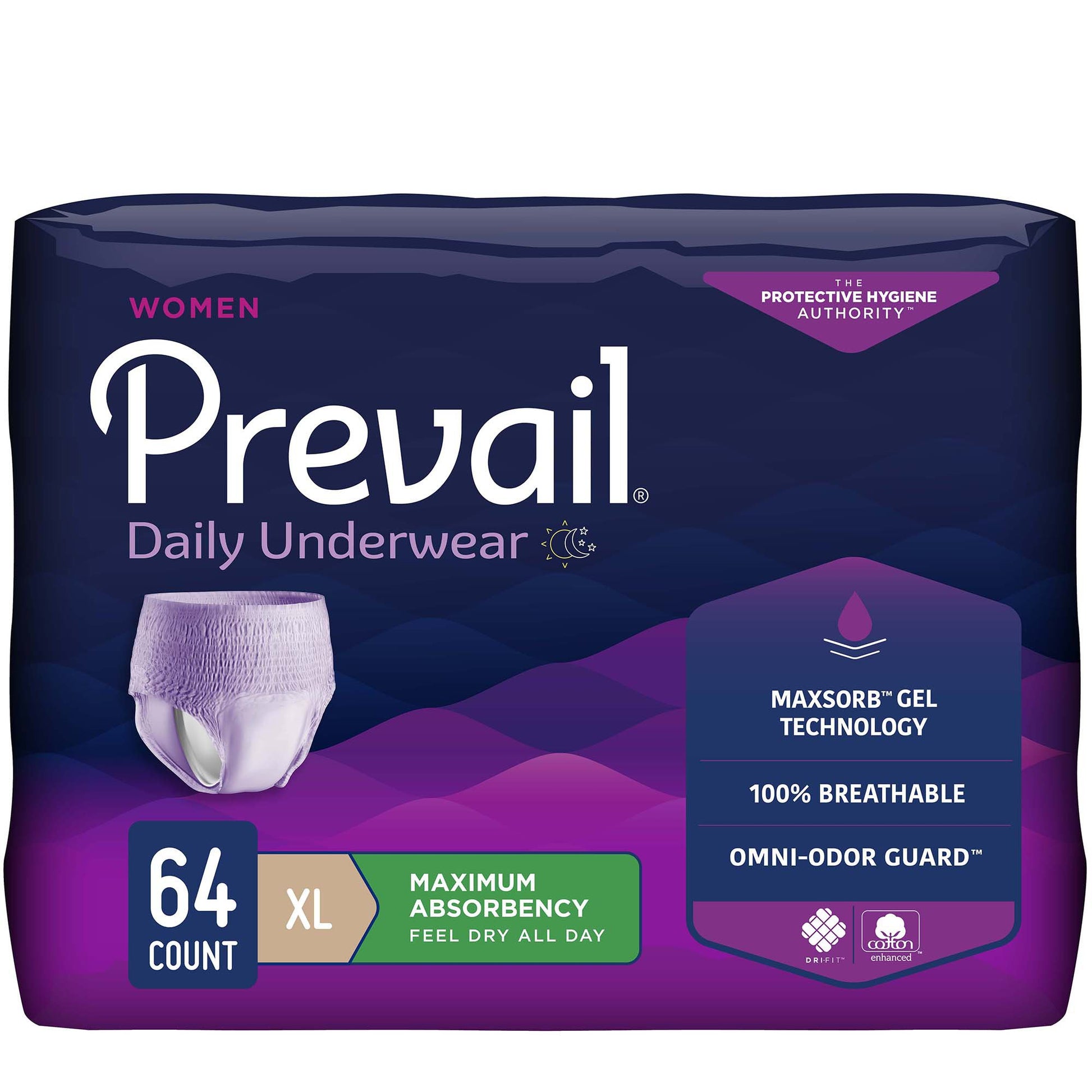 Prevail® Daily Absorbent Underwear, X-Large, Lavender | PWC-514/1 Medsitis.com_Medsitis_Medical_Supply_2