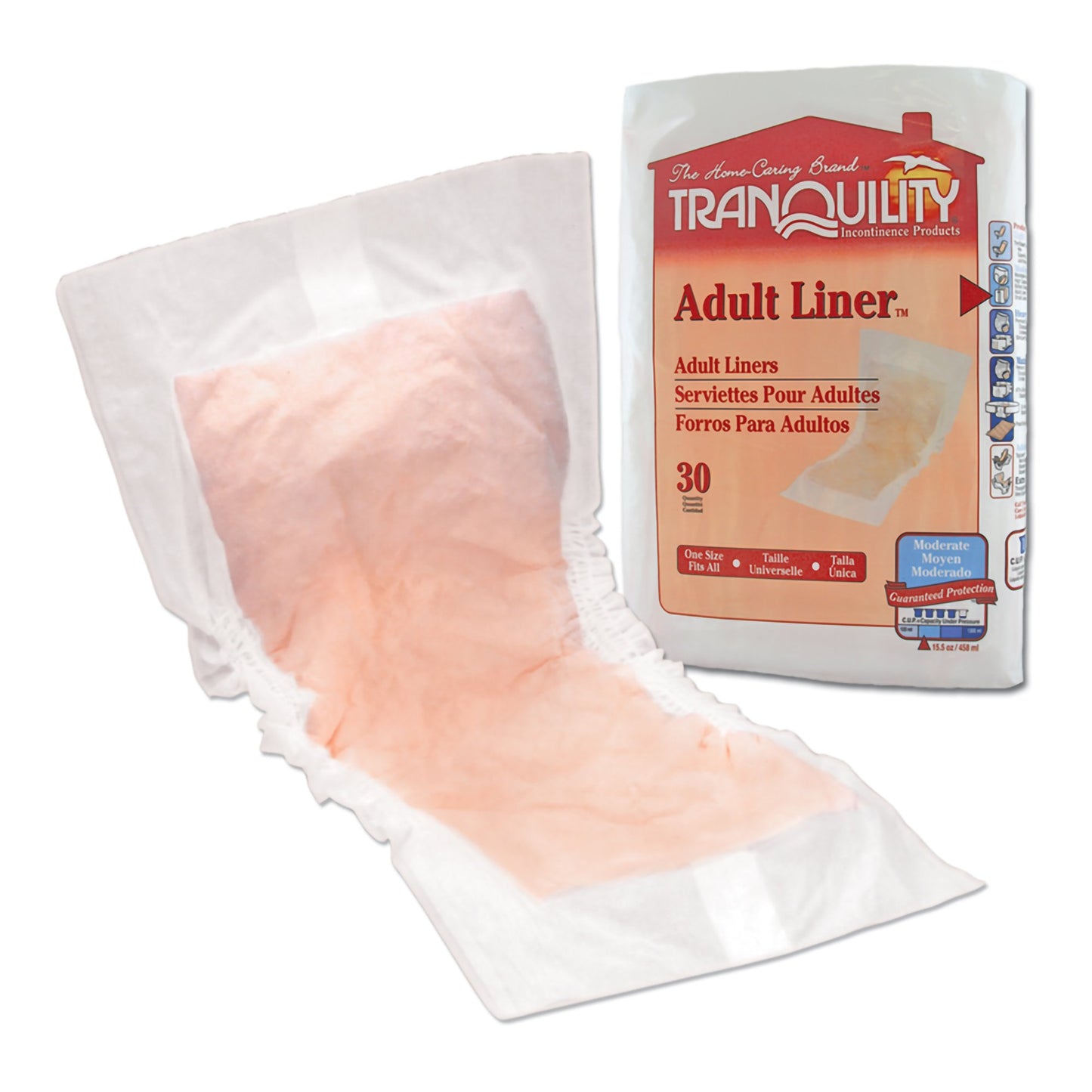 Tranquility® Moderate Incontinence Liner, 9 x 24 Inch 2078