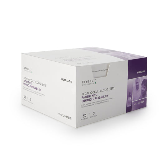 Cancer Screening Test Kit McKesson Consult™ Fecal Occult Blood Test (FOBT) 50 Tests CLIA Waived - 127-50ER
