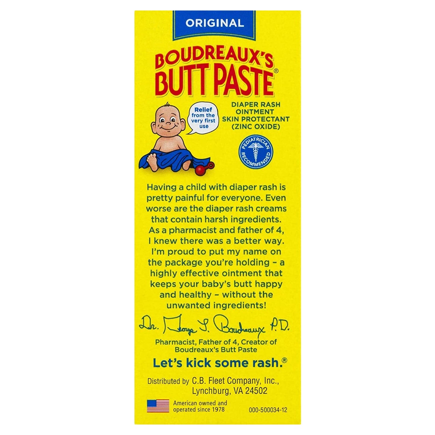 Boudreaux's Original Butt Paste Diaper Rash Treatment, Scented, 2-ounce tube 62103033302