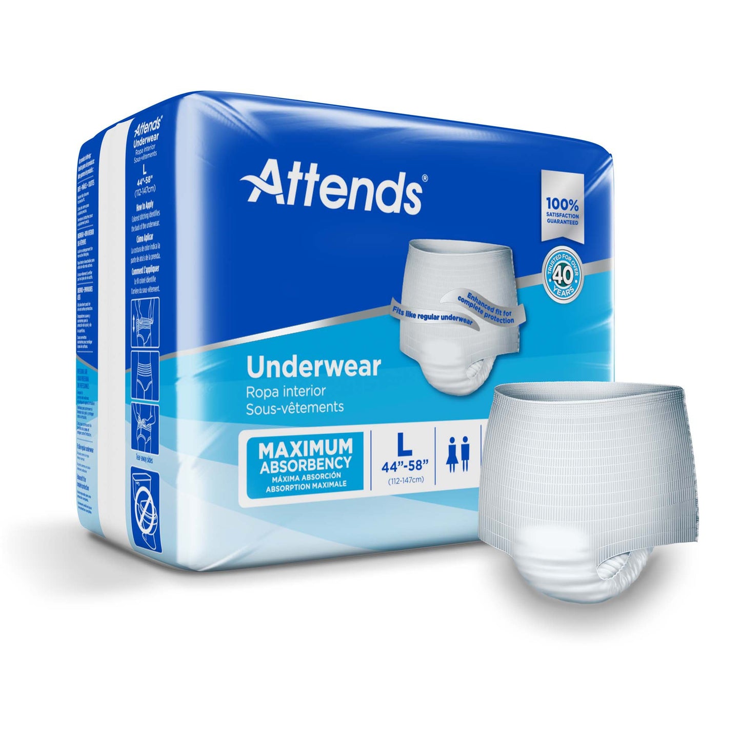 Attends® Extra Absorbency Underwear, Large AP0730