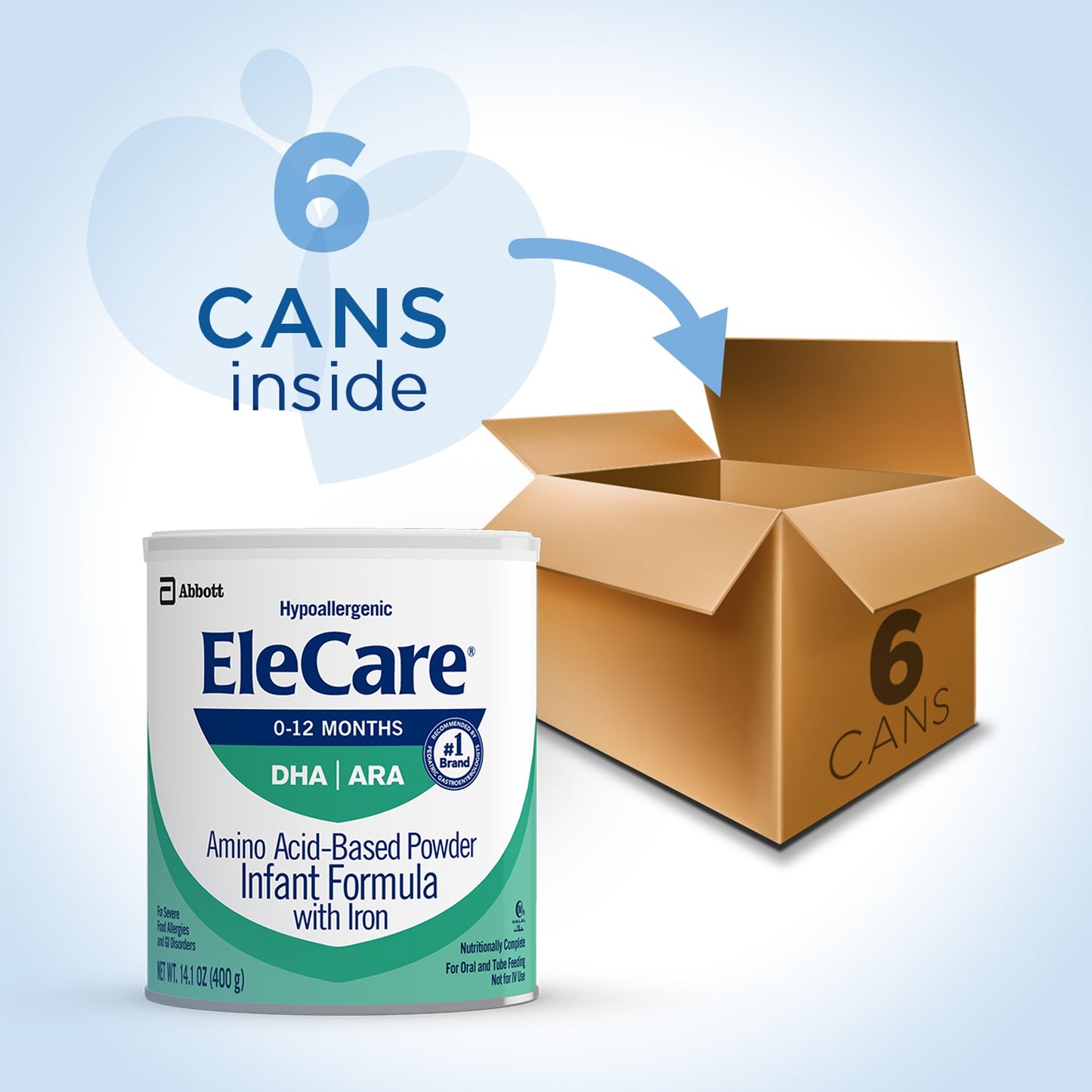 EleCare® with Iron Powder Infant Formula, 14.1-ounce can 55251