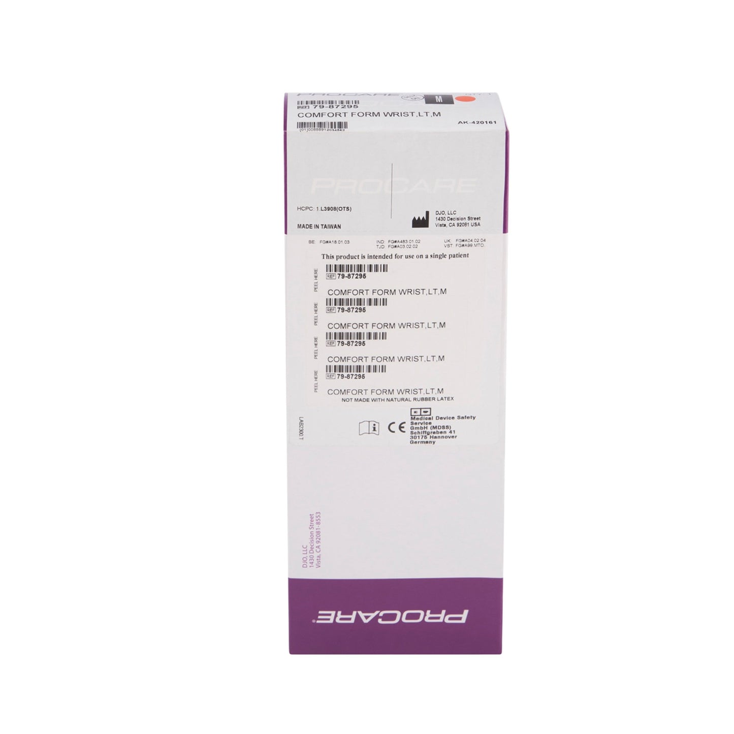 ProCare® ComfortForm™ Wrist Brace with Palmar Stay, Black, Medium, Left-Hand 79-87295