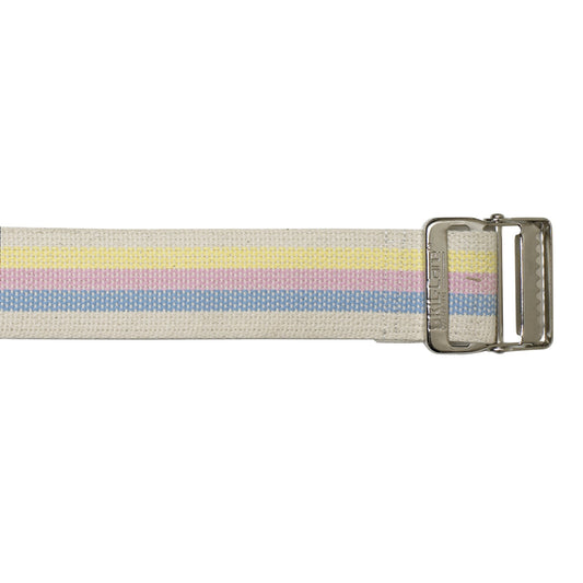 SkiL-Care™ Heavy-Duty Gait Belt with Metal Buckle, Pastel Stripes, 72 Inch 252072