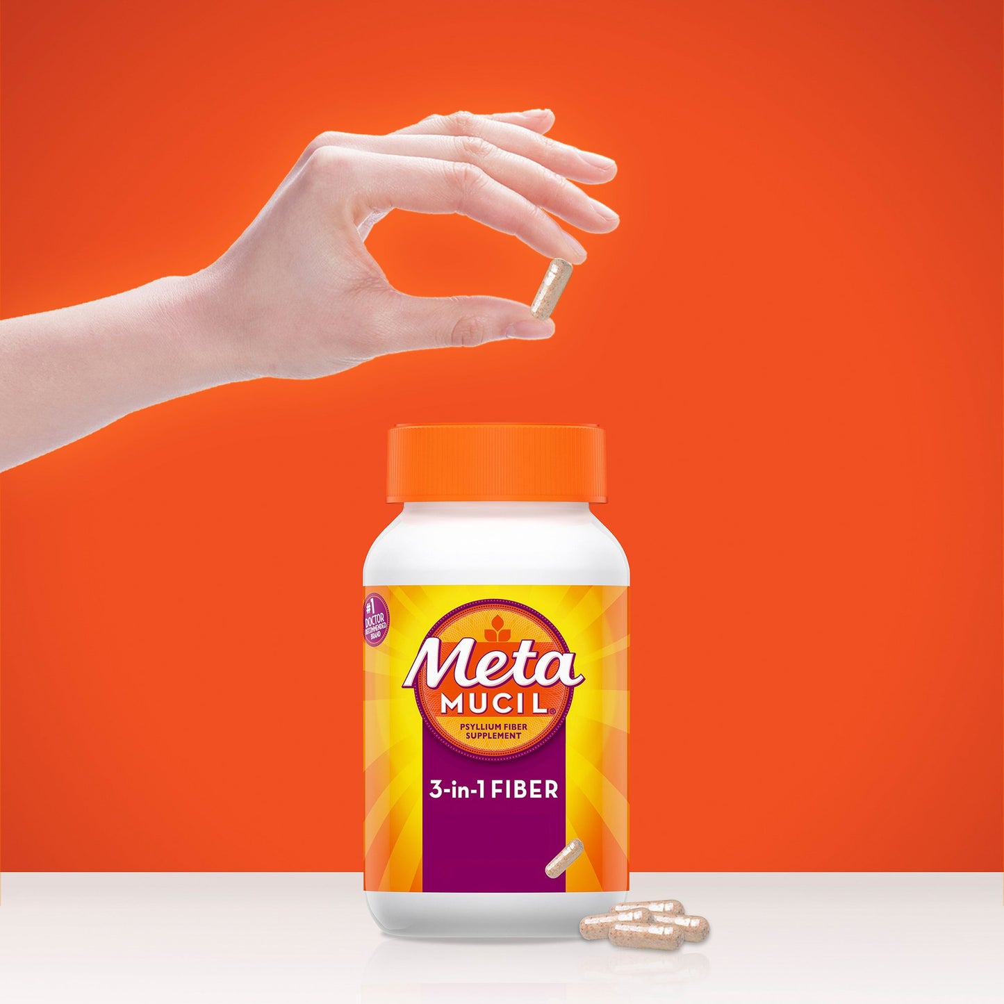 Metamucil® 3-in-1 Fiber Capsules 37000040511