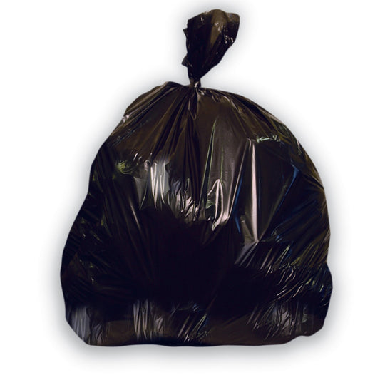 Trash Bag Heritage™ 60 gal. Black Reprocessed Resin 1.5 mil 38 X 58 Inch Star Seal Bottom Flat Pack - HERX7658AK