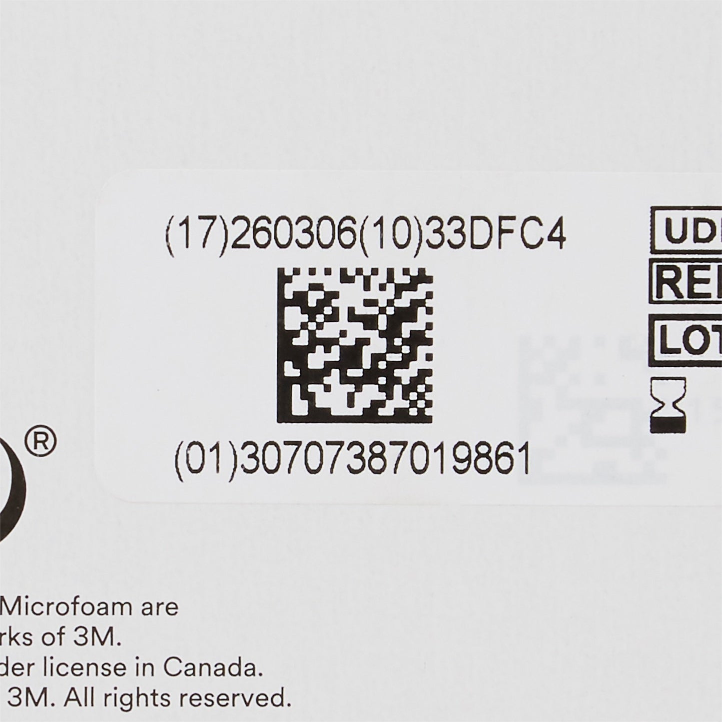 3M™ Microfoam™ Foam / Acrylic Adhesive Medical Tape, 3 Inch x 5-1/2 Yard, White 1528-3