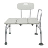 McKesson Knocked Down Bath Transfer Bench Removable Arm Rail 17-1/2 to 22-1/2 Inch Seat Height 400 lbs. Weight Capacity - 146-RTL12031KDR