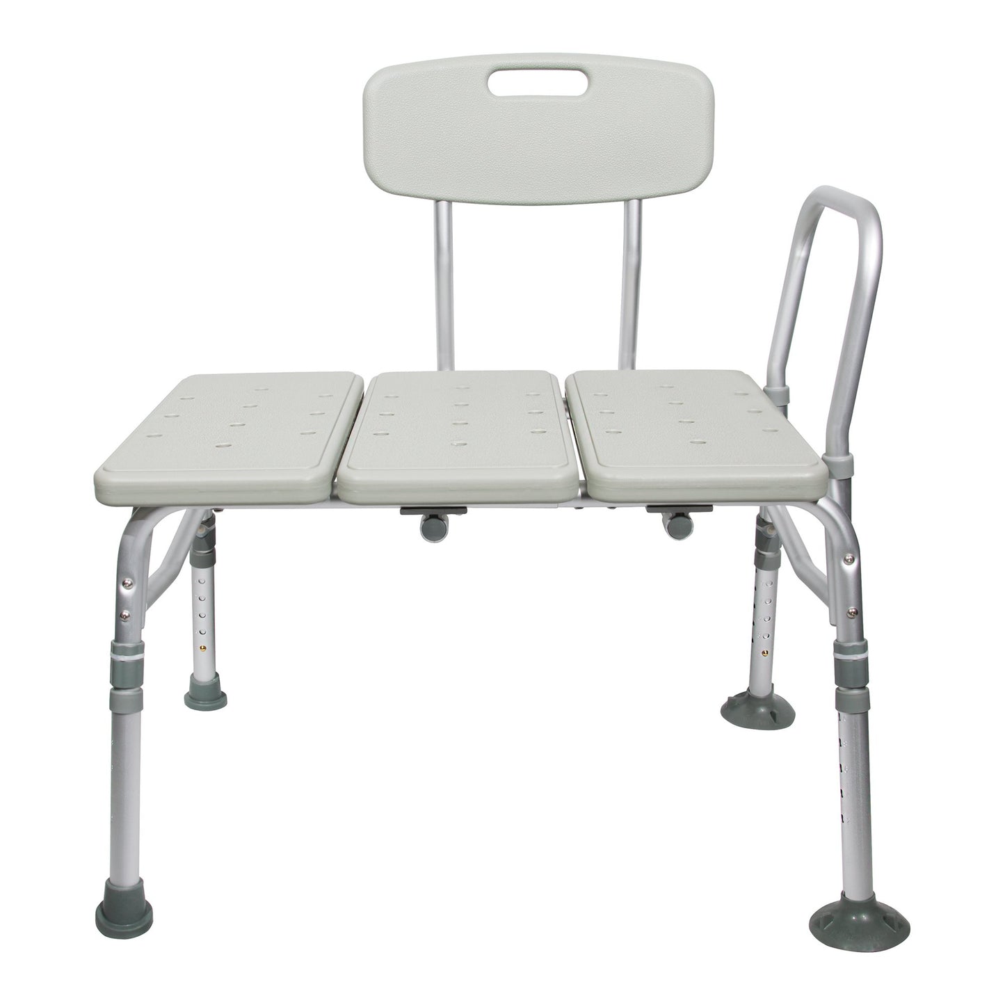McKesson Knocked Down Bath Transfer Bench Removable Arm Rail 17-1/2 to 22-1/2 Inch Seat Height 400 lbs. Weight Capacity - 146-RTL12031KDR