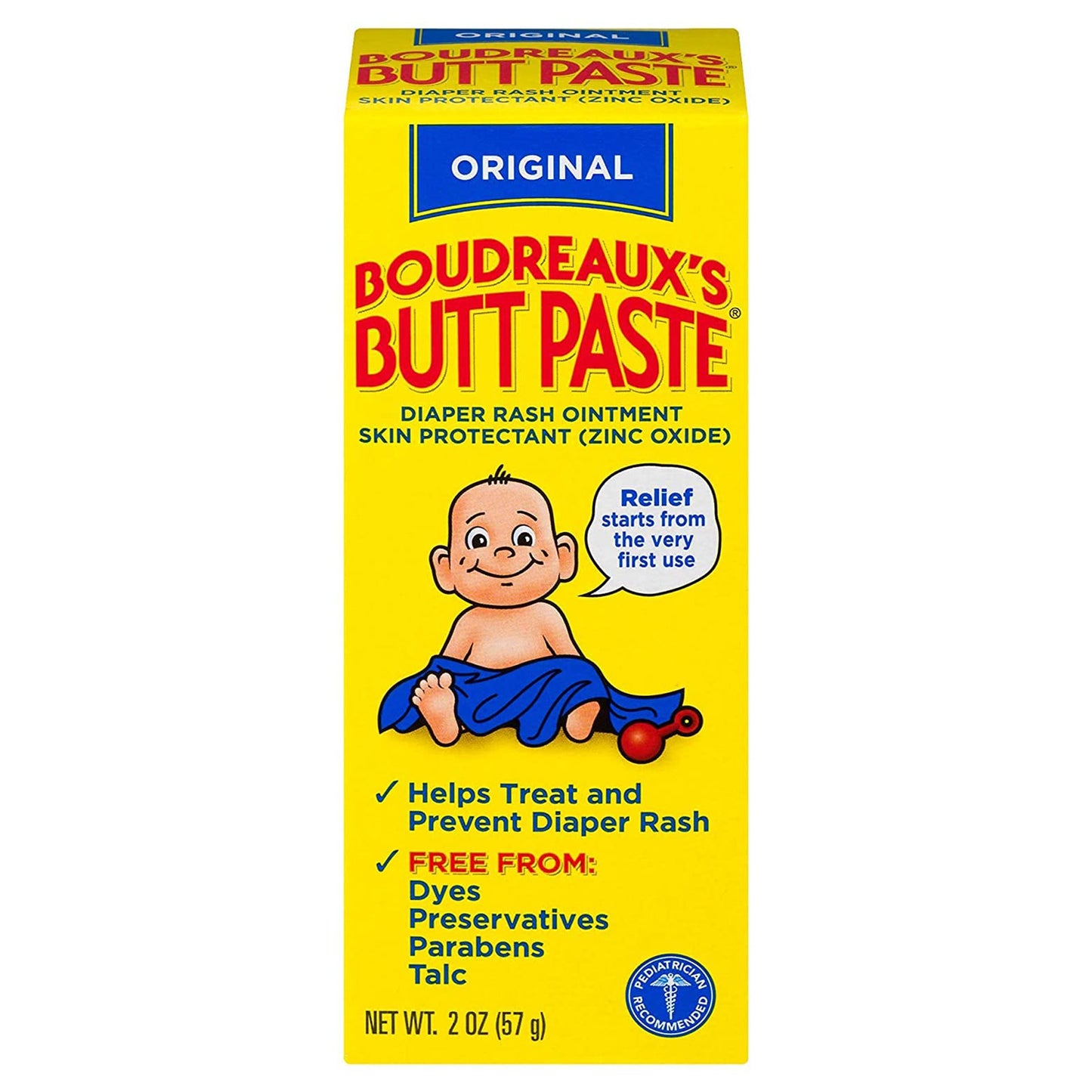 Boudreaux's Original Butt Paste Diaper Rash Treatment, Scented, 2-ounce tube 62103033302