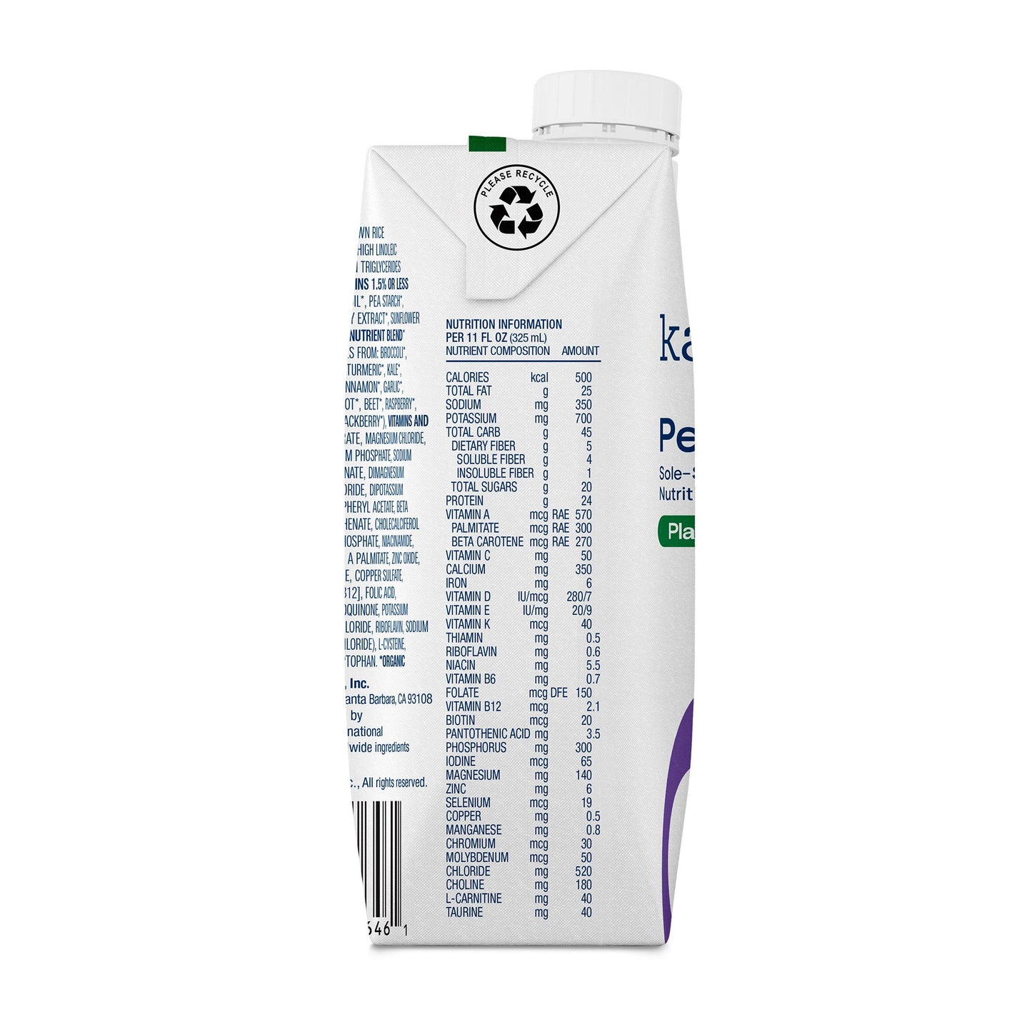 Kate Farms® Standard 1.5 Sole-Source Nutrition Formula, 11-ounce carton 851823006379