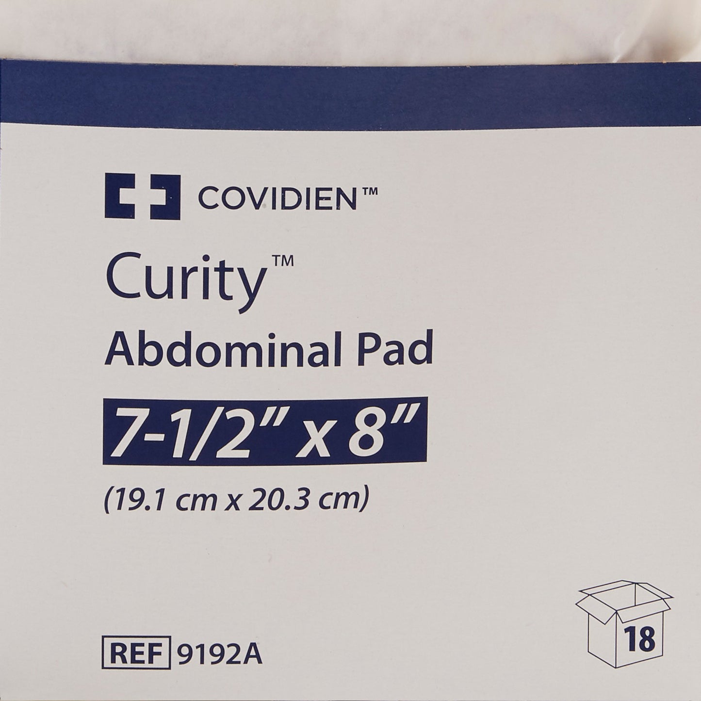 Curity™ Sterile Abdominal Pad, 7-1/2 x 8 Inch 9192A