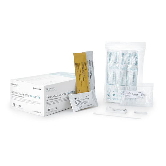 Respiratory Test Kit McKesson Consult™ Influenza A + B 25 Tests CLIA Waived Sample Dependent - 181-36025