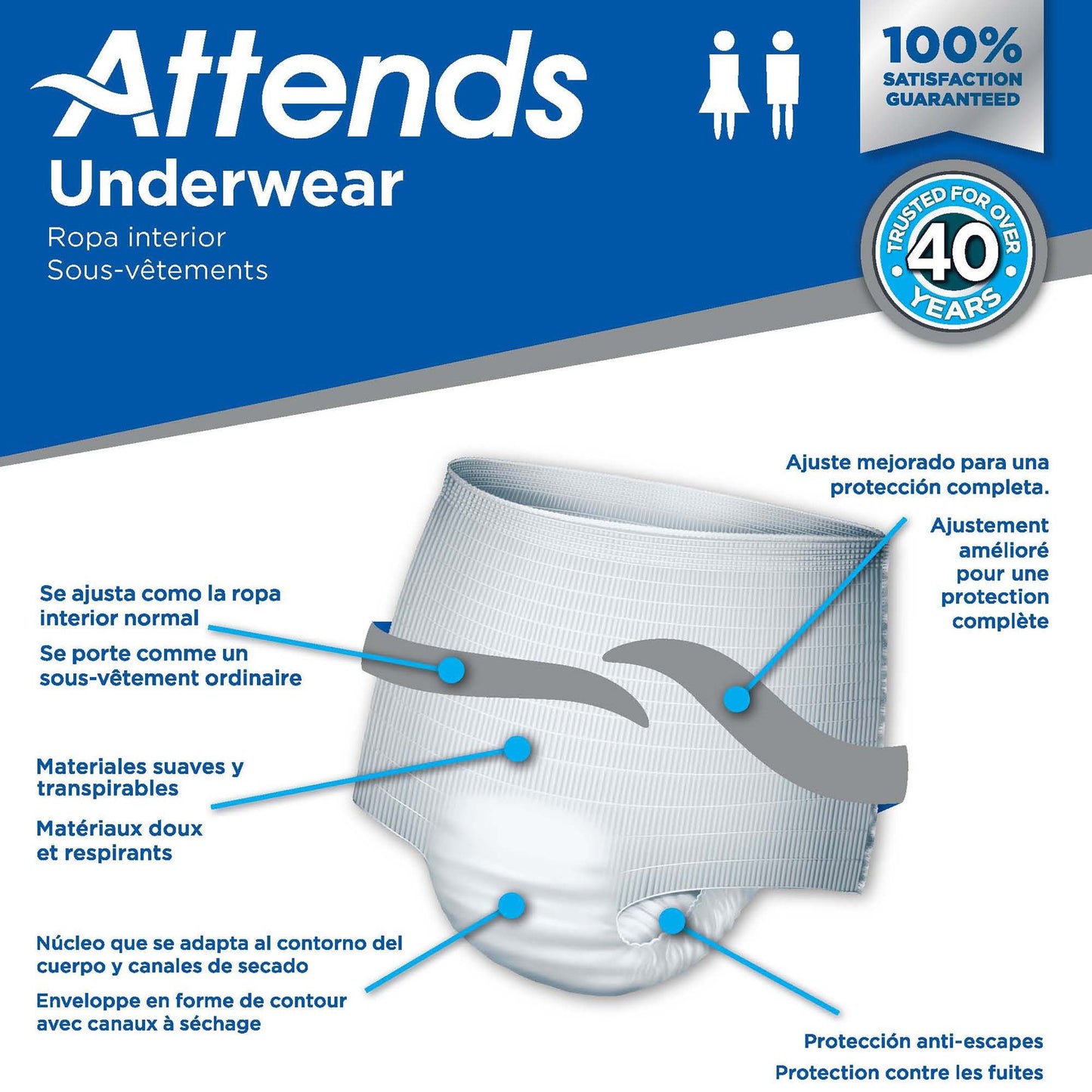 Attends® Care Moderate Absorbent Underwear, Regular APV20