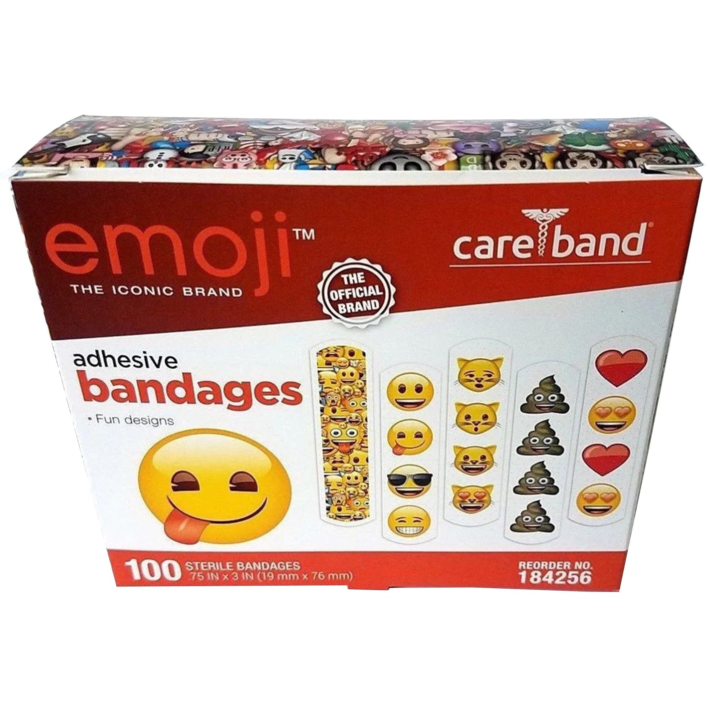 Care Brand Emoji™ Adhesive Strip Bandages, ¾ x 3 Inch 184256