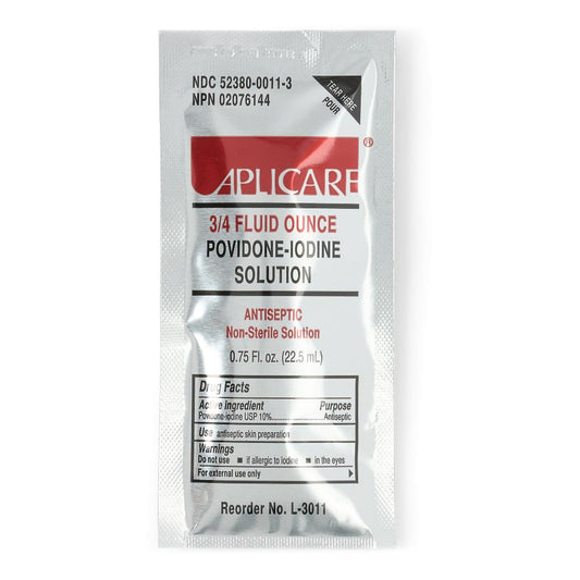 Skin Prep Solution Aplicare® 3/4 oz. Individual Packet 10% Strength Povidone-Iodine NonSterile DYNDA2232A