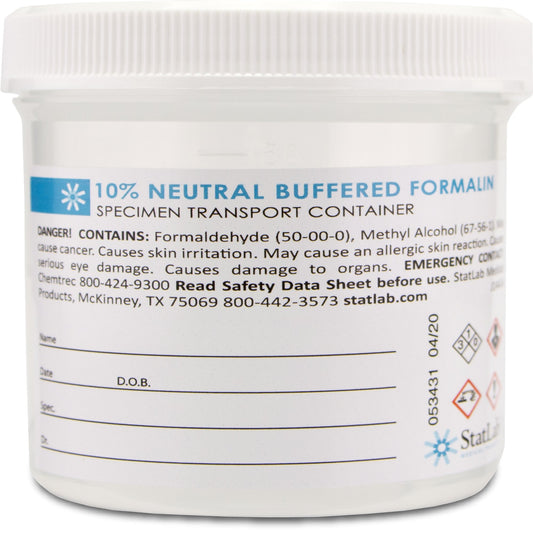 StatLab Prefilled Formalin Container, 90 mL Fill in 180 mL NB0690