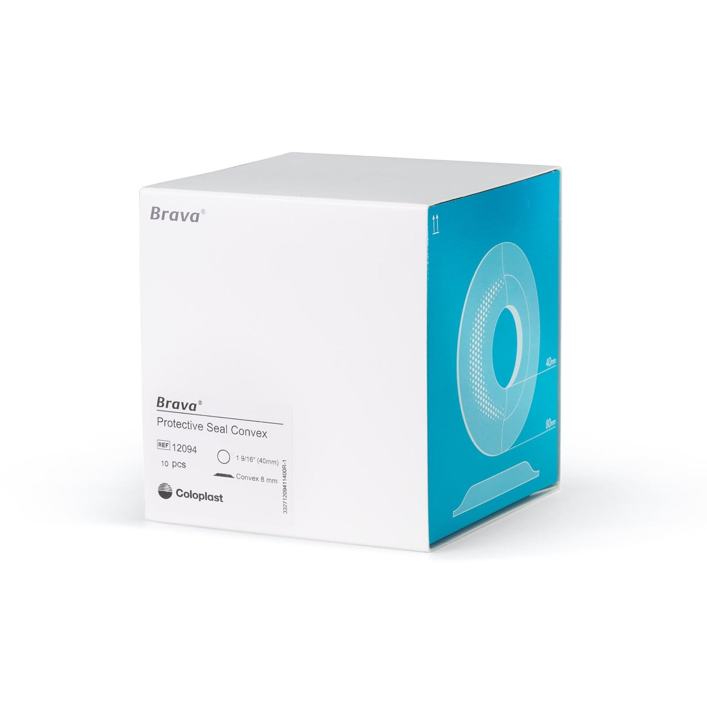 Ostomy Seal Brava® Convex, Starter Hole 1-9/16 Inch (40mm) 12094