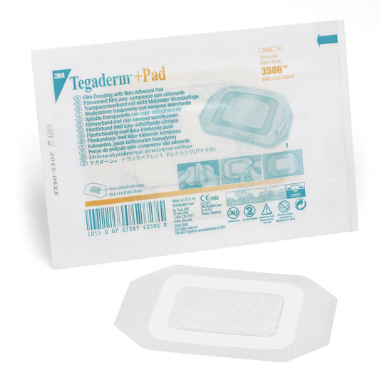 3M™ Tegaderm™ Transparent Film Dressing with Pad, 3½ x 4 Inch 3586