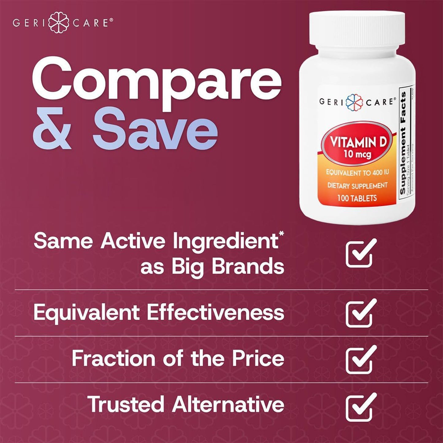 Geri-Care® Vitamin D-3 Supplement 874-01-GCP