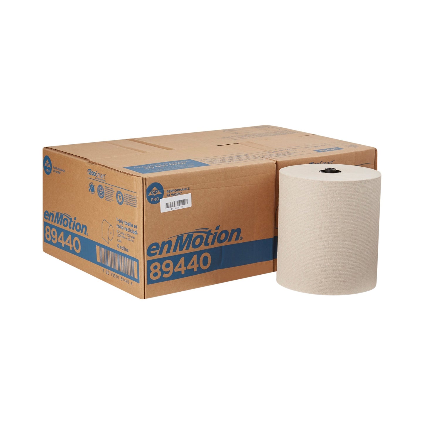 enMotion® Brown Paper Towel, 8-1/5 Inch x 700 Foot, 6 Rolls per Case 89440