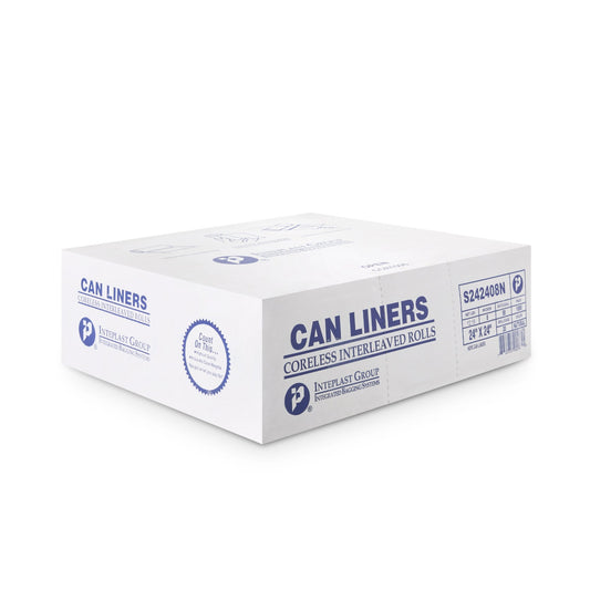 Trash Bag McKesson 10 gal. Clear HDPE 8 Mic. 24 X 24 Inch Star Seal Bottom Coreless Roll - S242408N-1