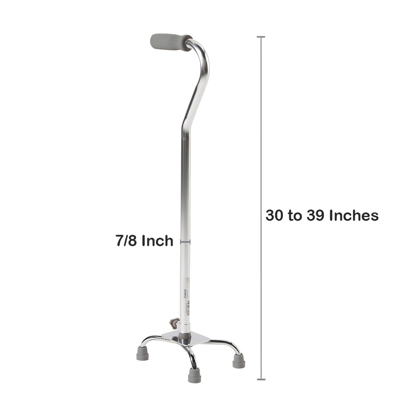 McKesson Offset Quad Cane, Chrome 146-10301F-4