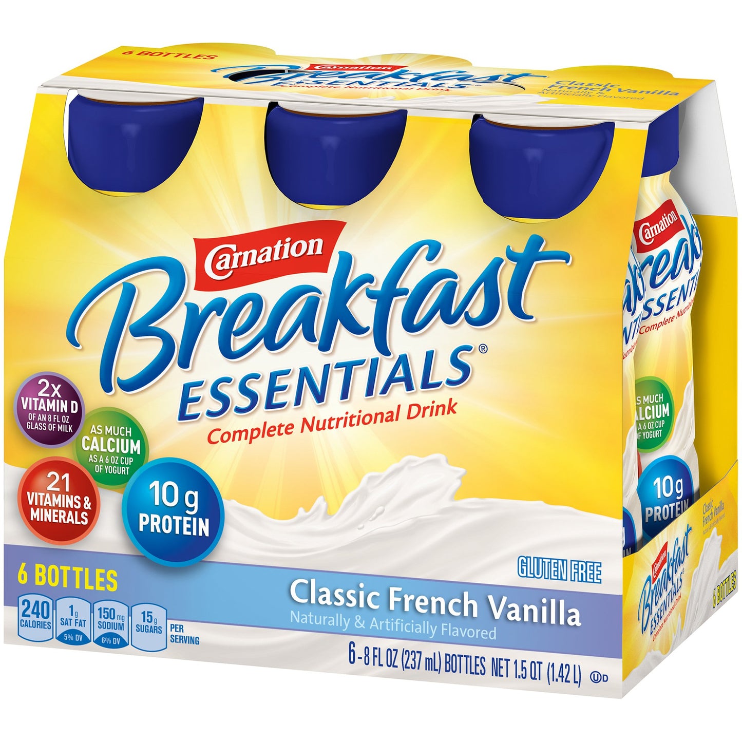 Carnation Breakfast Essentials® Vanilla Nutritional Drink, 8-ounce bottle 12230501