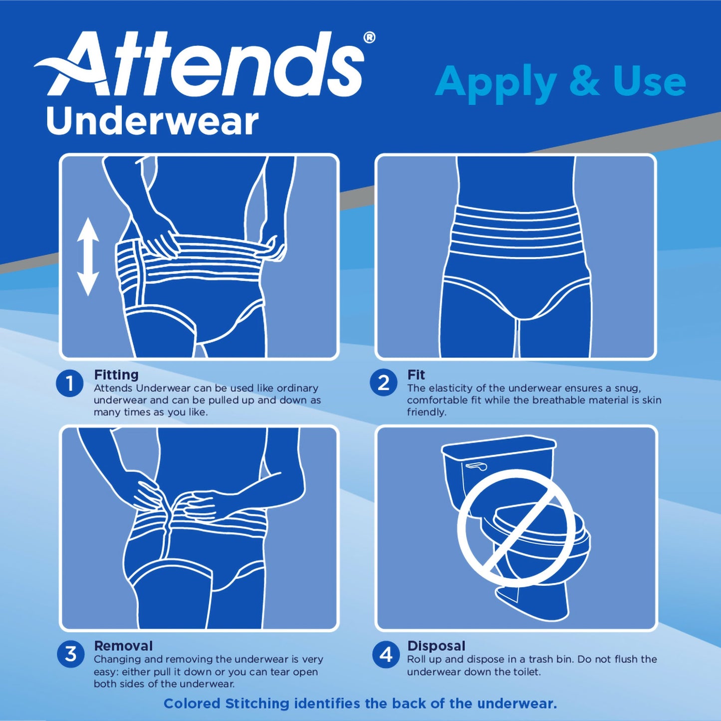 Attends® Maximum Absorbent Underwear, Medium AP0720100