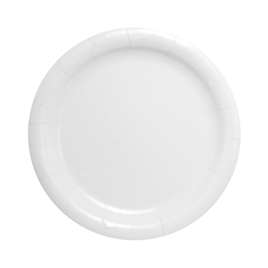 Plate Bare® Eco-Forward® White Single Use Paper 9 Inch Diameter - HP9S-2050