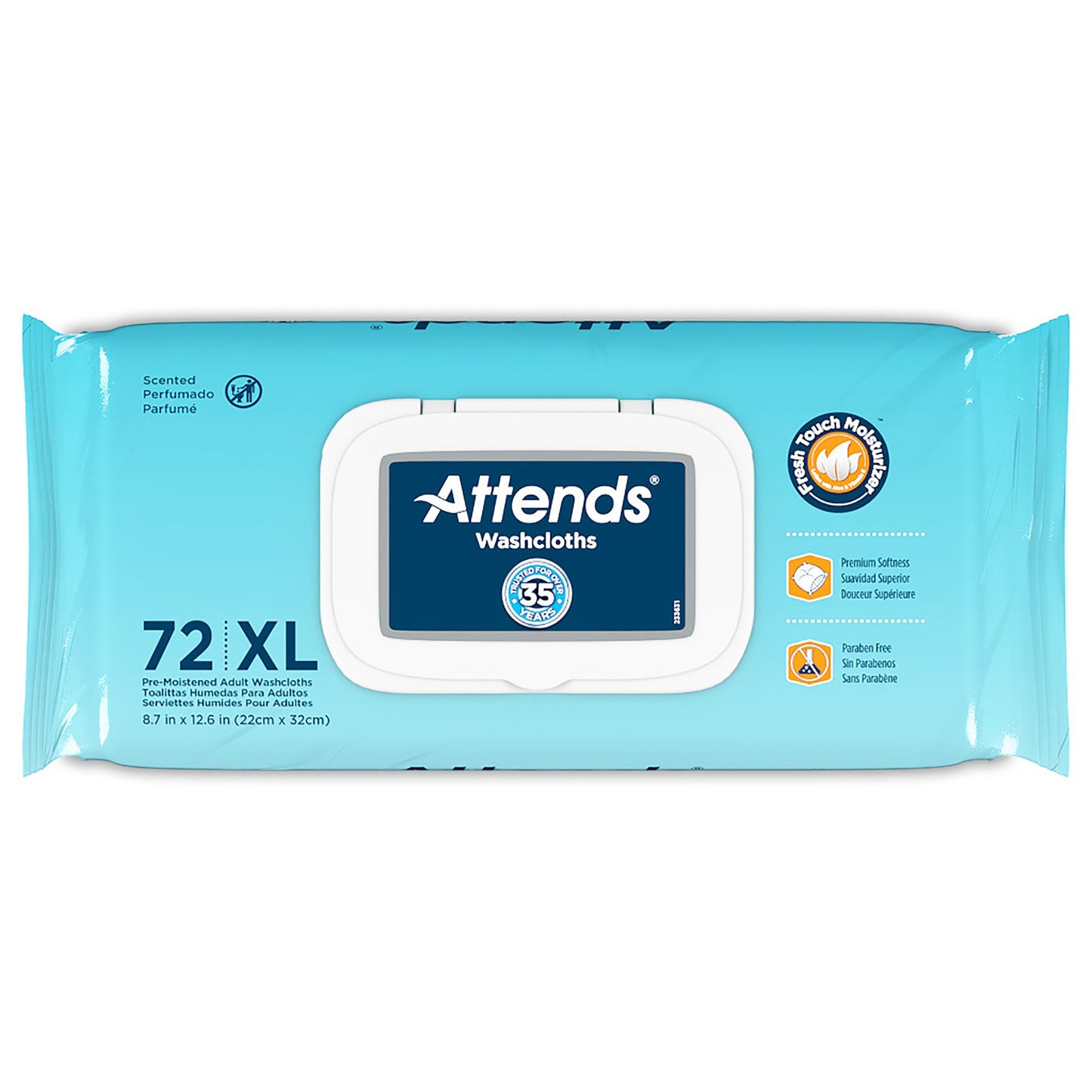 Attends® Scented Personal Cleansing Wipes with Aloe and Vitamin E WCCP1000
