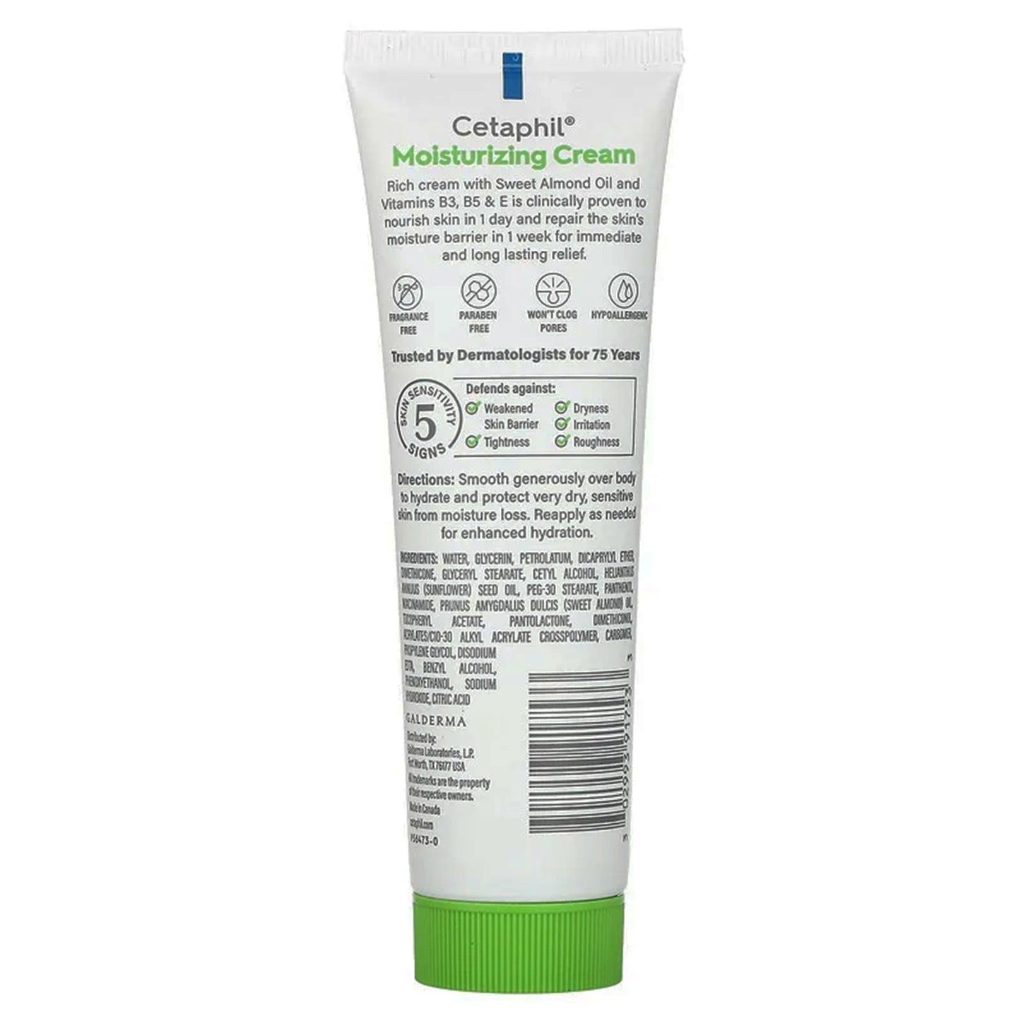 Hand and Body Moisturizer Cetaphil® 3 oz. Tube Unscented Cream 30299391753