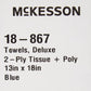 McKesson Nonsterile Blue Procedure Towels, 13 x 18 Inch 18-867