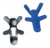 Finger Splint ProCare® Adult Large Bendable Prong Closure Left or Right Hand Blue / Silver - 79-71967